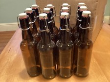 Glass Beer Bottles x 12