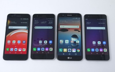 Lot of 4 Working LG Android Smartphones - Tribute Empire / K8 / Harmony