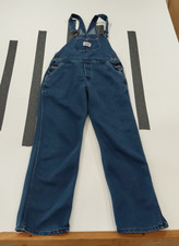 Round House Overall Bib Child Size 16 Blue Denim USA Vintage Adjustable Straps