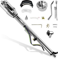 33 Inch Tilt Steering Column Wkey 9 Holes Chrome Automatic Shift Gm Style Ste
