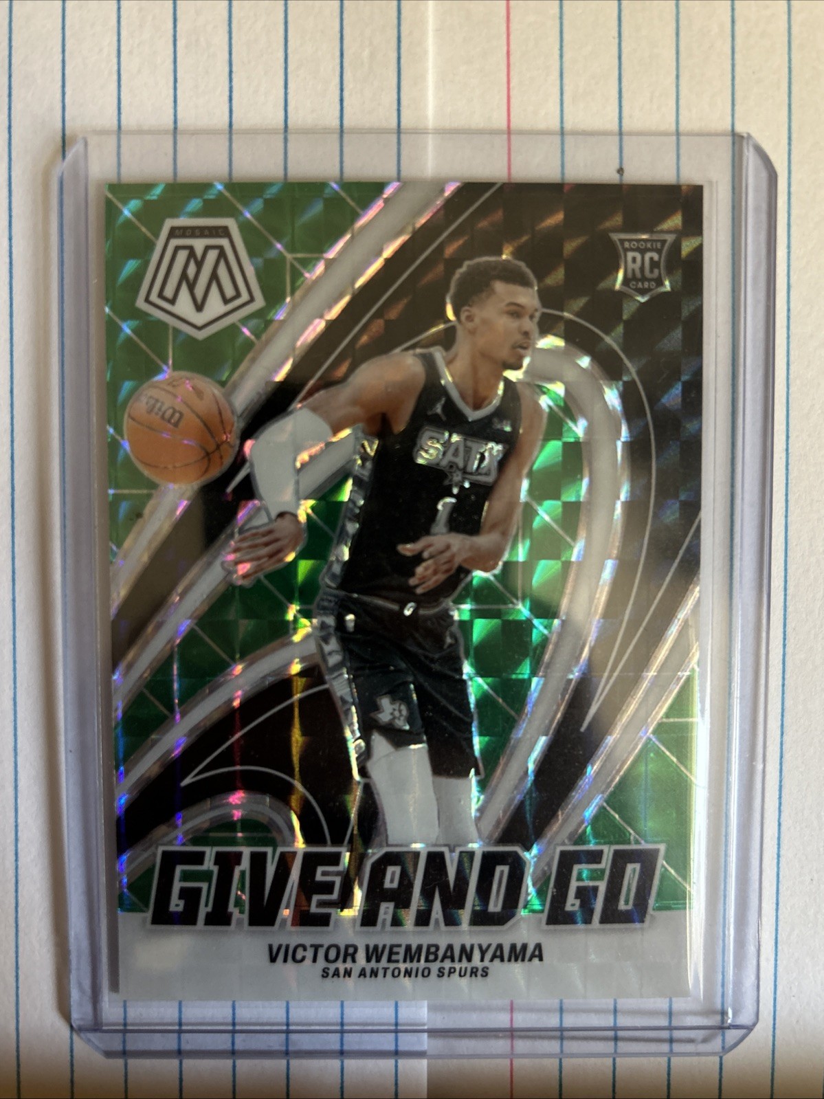 2023-24 Panini Mosaic - Give and Go Victor Wembanyama #12 Green Mosaic   (RC)
