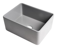ALFI brand ABF2418 24" Farmhouse Single Basin Fireclay Kitchen - Grey