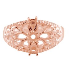 Semi Mount Pear 3X5MM Faceted Cut Engagement Ring 925 Sterling Silver Ring