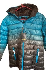 NEW KRUMBA Boys Puffer Jacket Hooded 100 Polyester Zip Size S