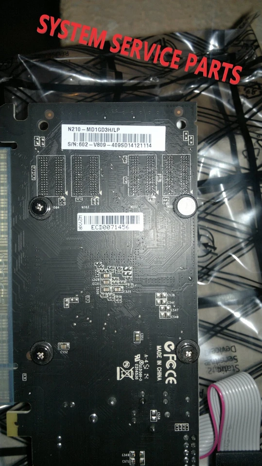 GENUINE 1GB MSI GeForce210 DDR3 PCIe VGA DISPLAY VIDEO GRAPHICS N210-MD1GD3H/LP - Image 2 of 2