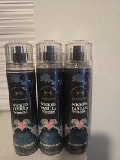 BATH AND BODY WORKS WICKED VANILLA WOODS FINE FRAGRANCE MIST X3