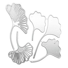 1x5-Pcs Lotuses Leaf Metal Cutting Dies Embossed Border Die Cut Mold for Craft