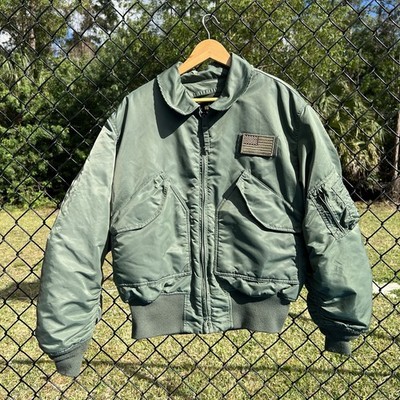 Alpha Industries CWU-45/P Flight Bomber Jacket Green USA Large