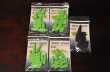 Perfect Popper Foam Heads with Hooks 5 Pack Lot Chartreuse Black Fly Tying