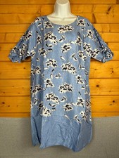 CLEARANCE Masai Womens Netta Dress Size S Blue Floral A-Line Loose Fit Viscose