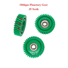 35 Teeth Oblique Planetary Gear 47.5X13Mm Green Helical Gears with 8Mm Bearings 