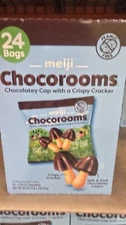 Meiji Chocorooms Chocolatey Cap with a Crispy Cracker 24 Bag 18oz/Box