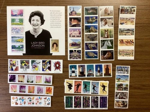 US Stamps 2016-2024 13 Different Blocks Panes of 5 Collection Set Forever Stamps