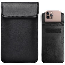 Faraday Bags for Phones, Leather Surface, Multiple Ways to Carry, Signal Bloc...
