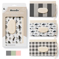 3PACK Baby Wipes Holder Refillable Wipes Container w/DOUBLE-LOCK SEAL Trav...