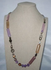 Silpada Sterling Silver Amethyst Pearl Shell "Fields of Lavender" Necklace N2730