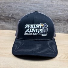 Sprint Kings Hat Cap Snap Back Black Gray Sprint Car Series Dirt Track Racing Sprint Kings Hat Cap Snap Back Black Gray Sprint Car Series Dirt Track Racing