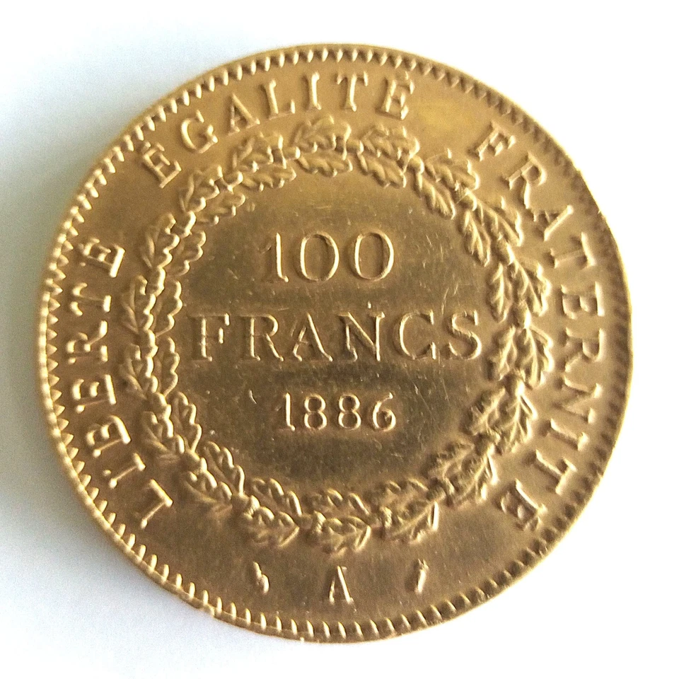 100 francs Génie 1886 A tranche Dieu Protège la France SUP 58 - Photo 3/3