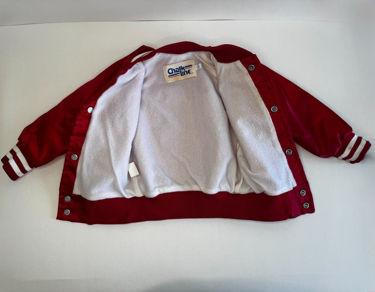 Vintage Chalk Line Disney Mickey Mouse Red Satin Jacket – Made in
