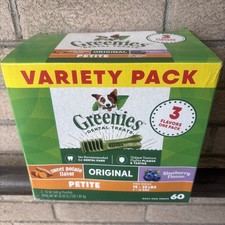 Greenies Petite Natural Dental Care Dog Treats, 36 Oz. Variety Pack, 60 Total