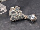 🔥 STERLING SILVER BLUE TOPAZ JEWELRY SET BANGLE BRACELET & EARRINGS SIGNED 🔥 — photo 3