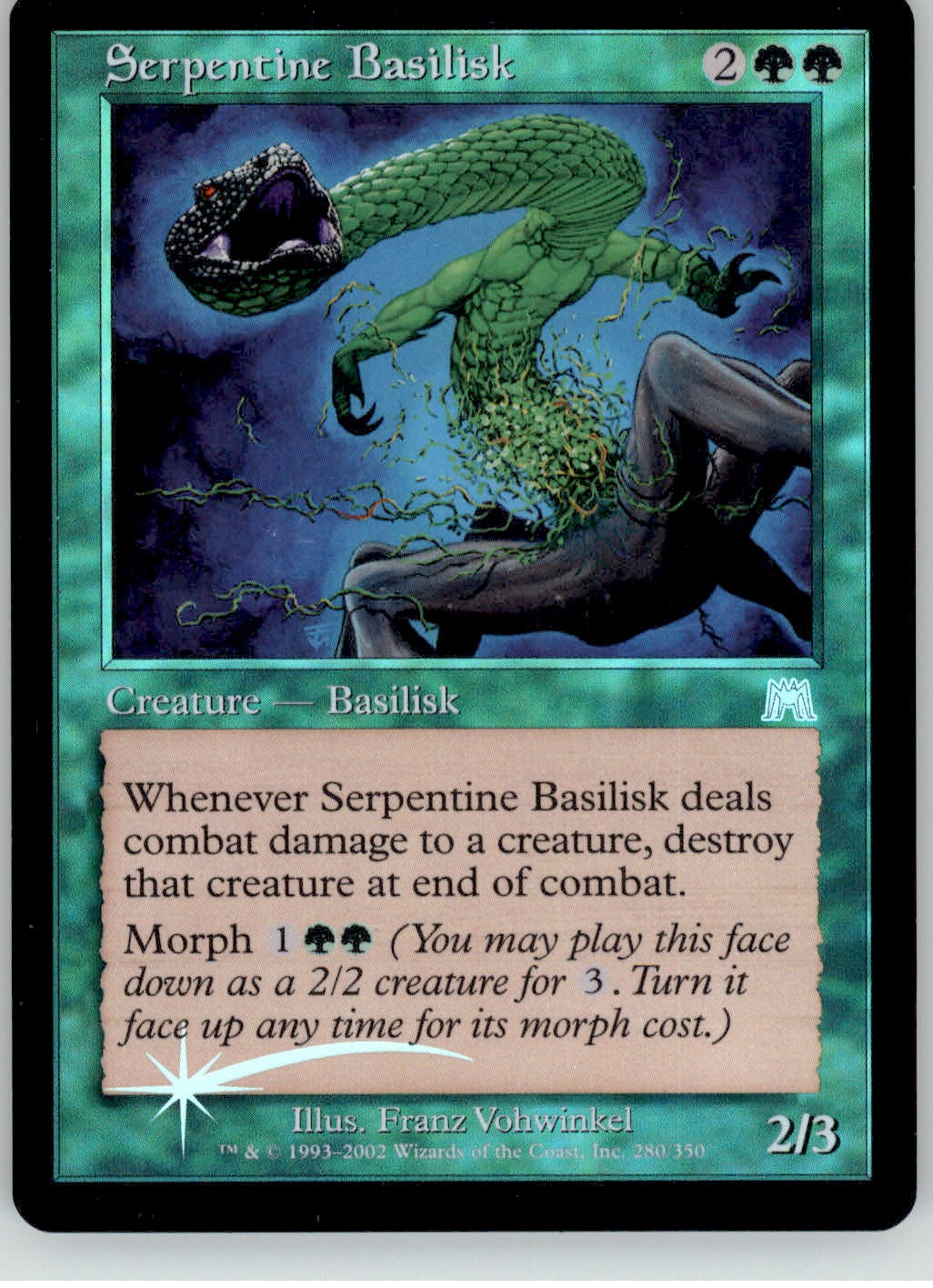 Serpentine Basilisk - Onslaught - 280 - Foil LP Magic: The Gathering