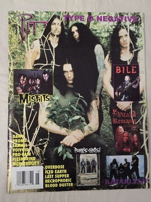 PIT MAGAZINE #18 TYPE O NEGATIVE-MISFITS-VITAL REMAINS-BILE-KATAKLYSM-VOIVOD