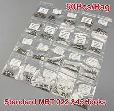  Dental Orthodontic Brackets Braces Standard MBT 022 Slot Hooks 345 Metal Bulk