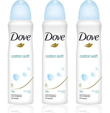 Dove Cotton Soft Anti-Perspirant Deodorant Spray 48 Hour Protection (Pack of 3)