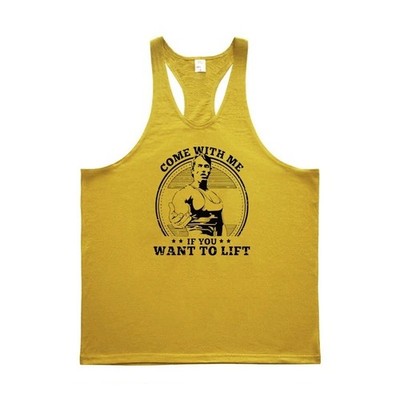 Arnold Schwarzenegger Tank Top Stringer Bodybuilding T Shirt Fitness Gym Golds