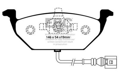 Ebc Greenstuff Front Brake Pad Set Fits Audi VW Seat Skoda + more
