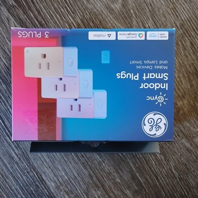 GE Cync WiFi Indoor Smart Plug 3 Pack Alexa Google Apple SmartThings Compatible