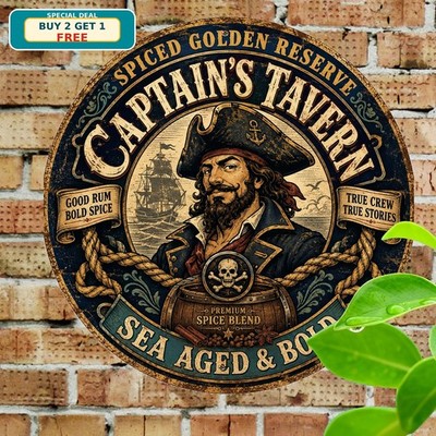 Spiced Caribbean Rum Vintage Alcohol Advertising Sign