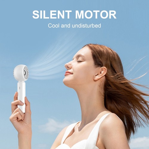 Mini Handheld Fan Pocket Fan with Base, Rechargeable 1200mah Battery, 3Speed - Picture 3 of 11