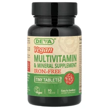 Vegan Multivitamin & Mineral Supplement, Iron-Free, 90 Tablets