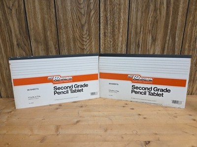 Vintage St. Regis Second Grade Pencil Tablet 36 Sheets Lot of Two