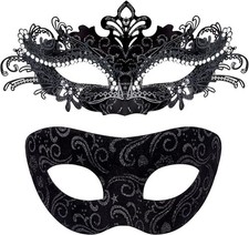 Maschera Veneziana Elegante–Carnevale Chic o Serata di Coppia–Febbraio Last Minu