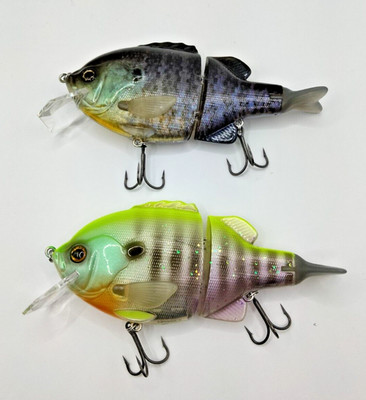 2Lot Deps Bull Doze Jr. JDM Japan Glide Jointed Bluegill swimbait HTF NIP Rare