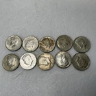 1960s Kennedy Half Dollars 40 percent Silver, lot of 10 coins, $5.00 face value