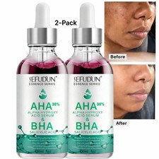 2-pk AHA 30 BHA Face Serum Brightening Skin Anti Dullness, 30ml USA Stock