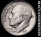 1951-D Silver Roosevelt Dime - Choice Gem Brilliant Unc  Lustrous  #G7763