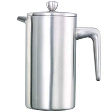 Service Ideas PDWSA800BS Double Wall Coffee Press, Stainless Steel, Brushed, 27