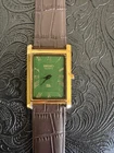 GREEN Vintage Seiko Slim Quartz Men's Wrist Watch