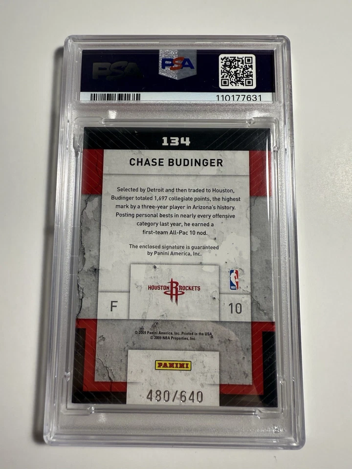 2009-10 Panini Threads - Rookie Class Chase Budinger #134/640 (AU, RC) Foto 2 de 3