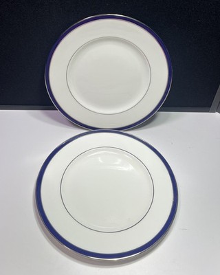 Lenox Federal Cobalt Platinum Dinner Plate Lot Of 2 USA white color
