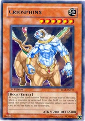 1 x Criosphinx - TLM-EN013 - Rare - 1st Edition Near Mint, English YGO