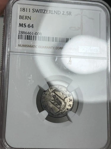 1811 Switzerland: Bern 2-1/2 Rappen - NGC MS64