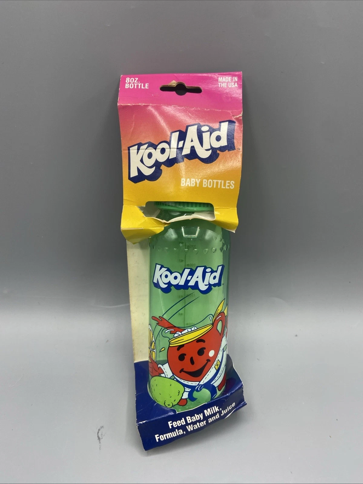 VINTAGE KOOL-AID PLAYTEX ORIGINAL CHERUBS Drop-in BABY BOTTLE Karate 90’s 1994