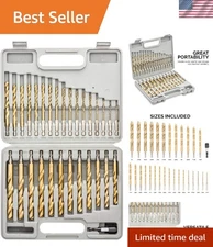 30-Piece Quick Change Titanium Hex Shank Drill Bit Set for Precision Drilling