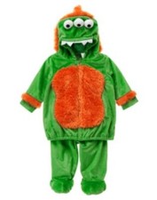 GYMBOREE HALLOWEEN GREEN MONSTER 2-PC COSTUME 3 6 12 18 2T 3T 4T NWT